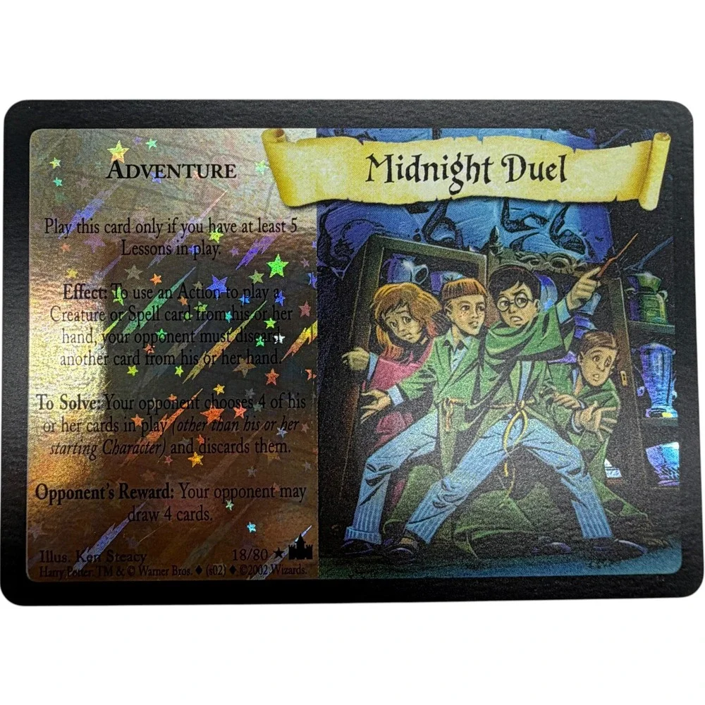 Harry Potter TCG Midnight Duel 18/80 Holo Rare Chamber of Secrets 2002 Vintage